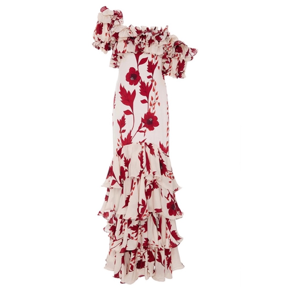 Floral Ruffle Maxi Dress The Kasara - Picture 6 of 8